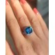 Topaz ve Mozanite taşlı gümüş yüzük 