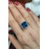 Mozanite ve Topaz taşlı gümüş yüzük